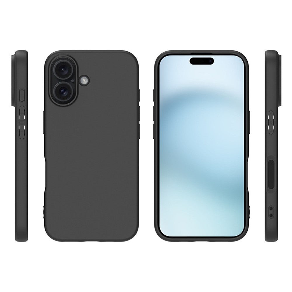 For iPhone 17 Case Soft Matte Back TPU Black Phone Cover , Large Cutout