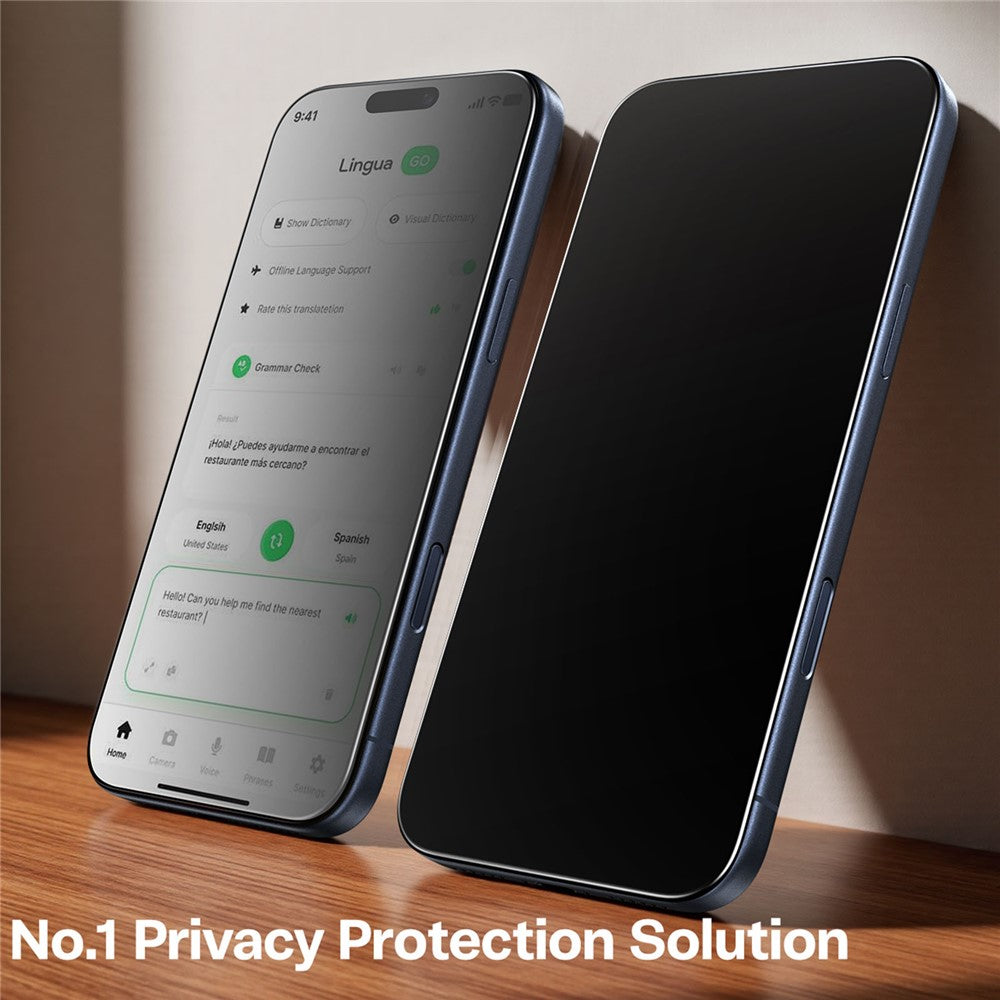 TORRAS Glassgo For iPhone 17 Pro Max Anti Spy Screen Protector Tempered Glass Private Film with Auto-Align Frame