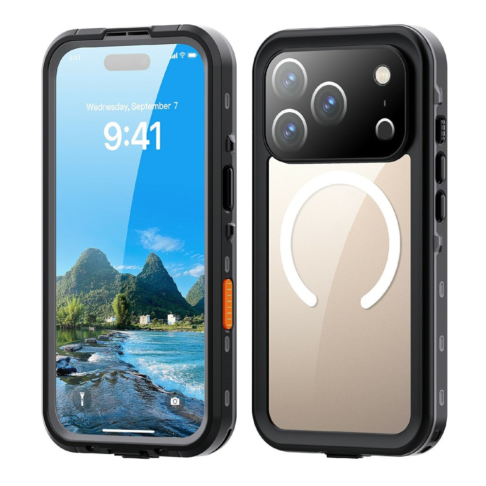 REDPEPPER Dot+ Series For iPhone 17 Pro Cellphone Case Compatible with MagSafe IP68 Waterproof Clear Back Phone Cover