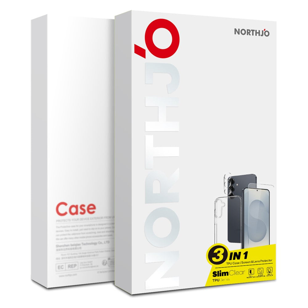 NORTHJO For Samsung Galaxy A27 5G TPU Phone Case Set with Front Screen Protector + Lens Film