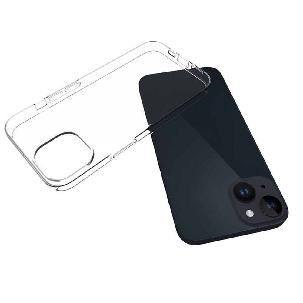 For iPhone 15 Glossy Waterproof TPU Cell Phone Case Shockproof Anti-Dust Mobile Phone Cover Shell