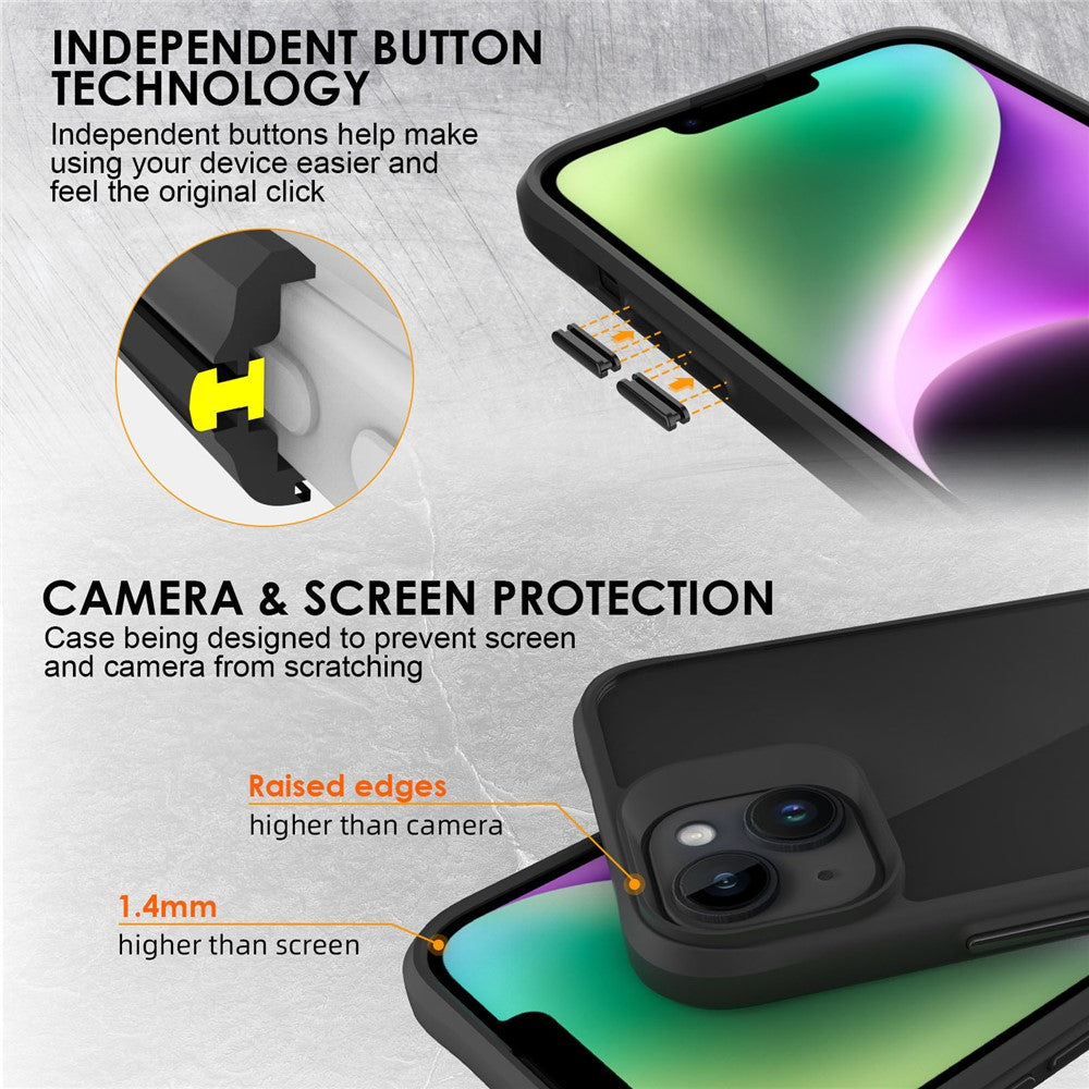 Combat X Mode Series for iPhone 15 Four Corner Shockproof Phone Case TPU + PC Back Cover