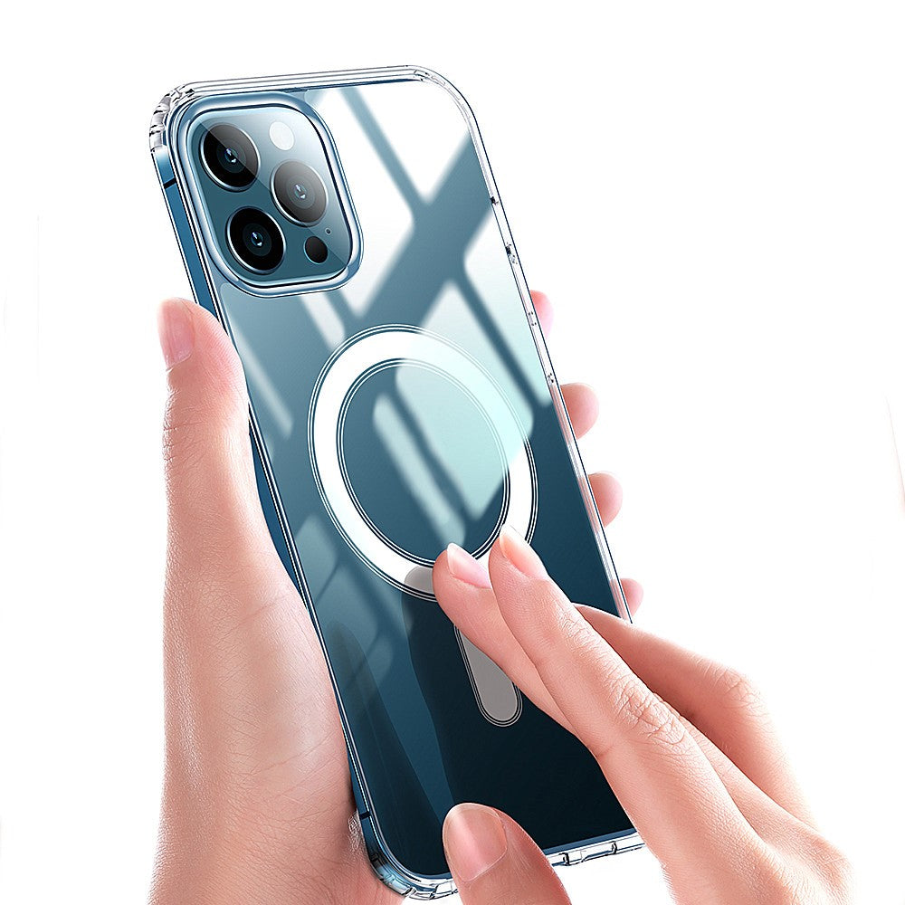 Phone Case Cover for iPhone 15 Pro , Compatible with MagSafe Magnetic Ring HD Clear Acrylic+TPU Phone Shell