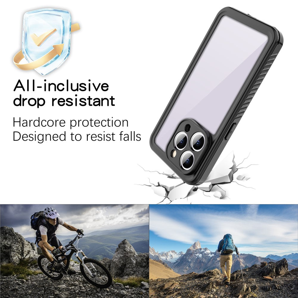 REDPEPPER FS Series for iPhone 15 Pro Max IP68 Waterproof Cellphone Case Clear Back Panel Underwater Diving Cover