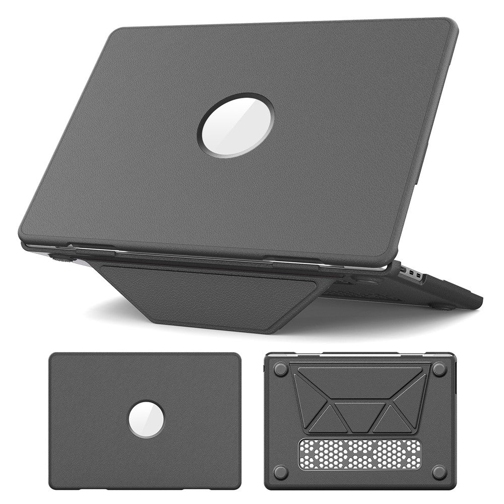 Laptop Case for MacBook Air 13 inch (2026) A3449 / (2025) A3240 / (2024) A3113 / (2022) A2681 Kickstand PU TPU PC Notebook Protective Cover