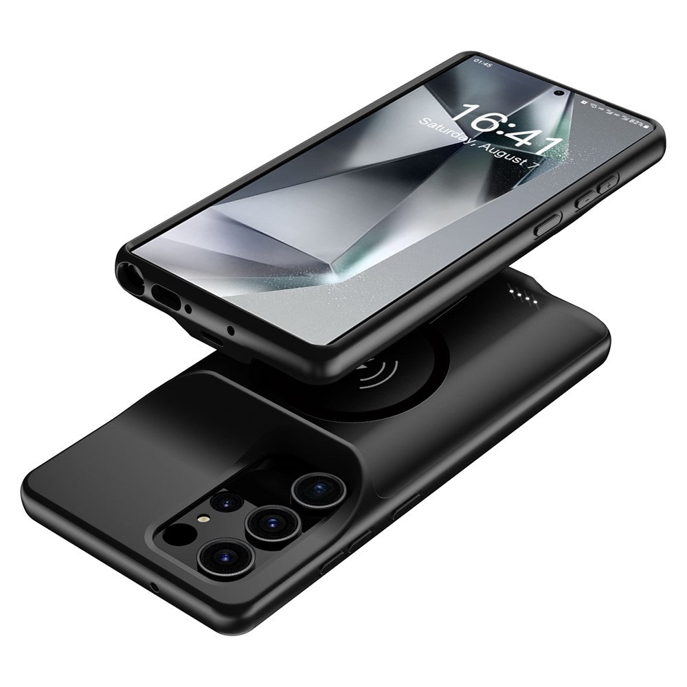 For Samsung Galaxy S25 Ultra TPU Edge Charging Case 10000mAh Extended Battery Magnetic Case