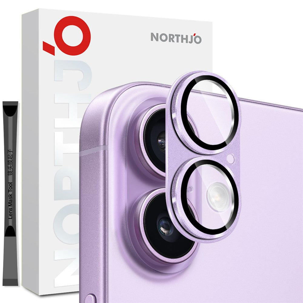 NORTHJO For iPhone 17 Camera Lens Protector Matte Integrated Metal Tempered Glass Lens Film