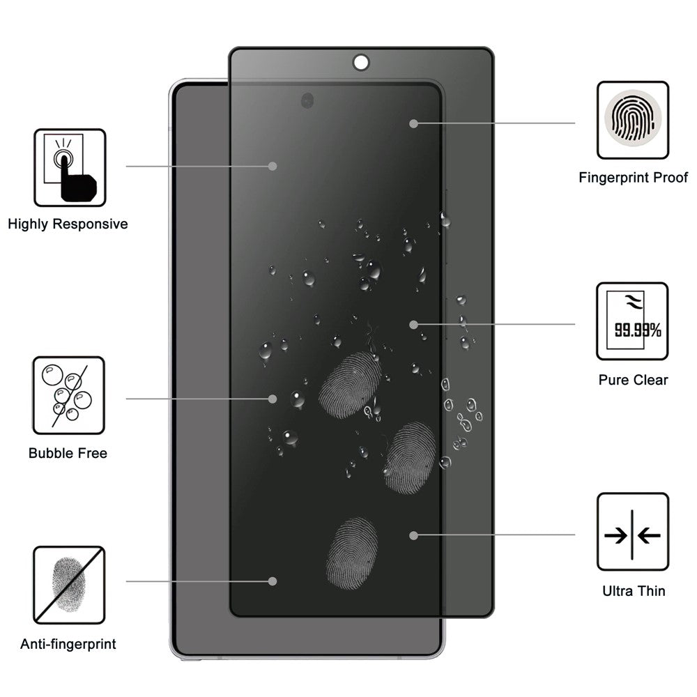 For Samsung Galaxy S26 Ultra Tempered Glass Full Screen Protector 2.5D Arc Edge Anti-Spy Film