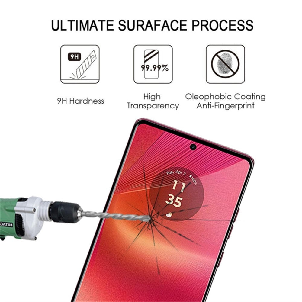 For Motorola Edge 50 Fusion 5G Tempered Glass Full Screen Protector 3D Curved Side Glue Edge
