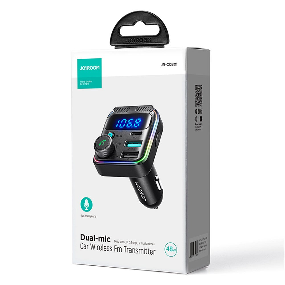 JOYROOM JR-CCB01 Dual Mic Bluetooth Freisprech-MP3-Player & 48W Schnellladegerät