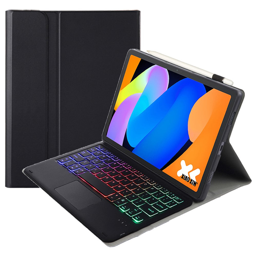 AM31-AS For Lenovo Tab K11 Gen 2 / Idea Tab / Xiaoxin Pad 11 2025 Leather Case Touchpad Backlit Bluetooth-Compatible Keyboard