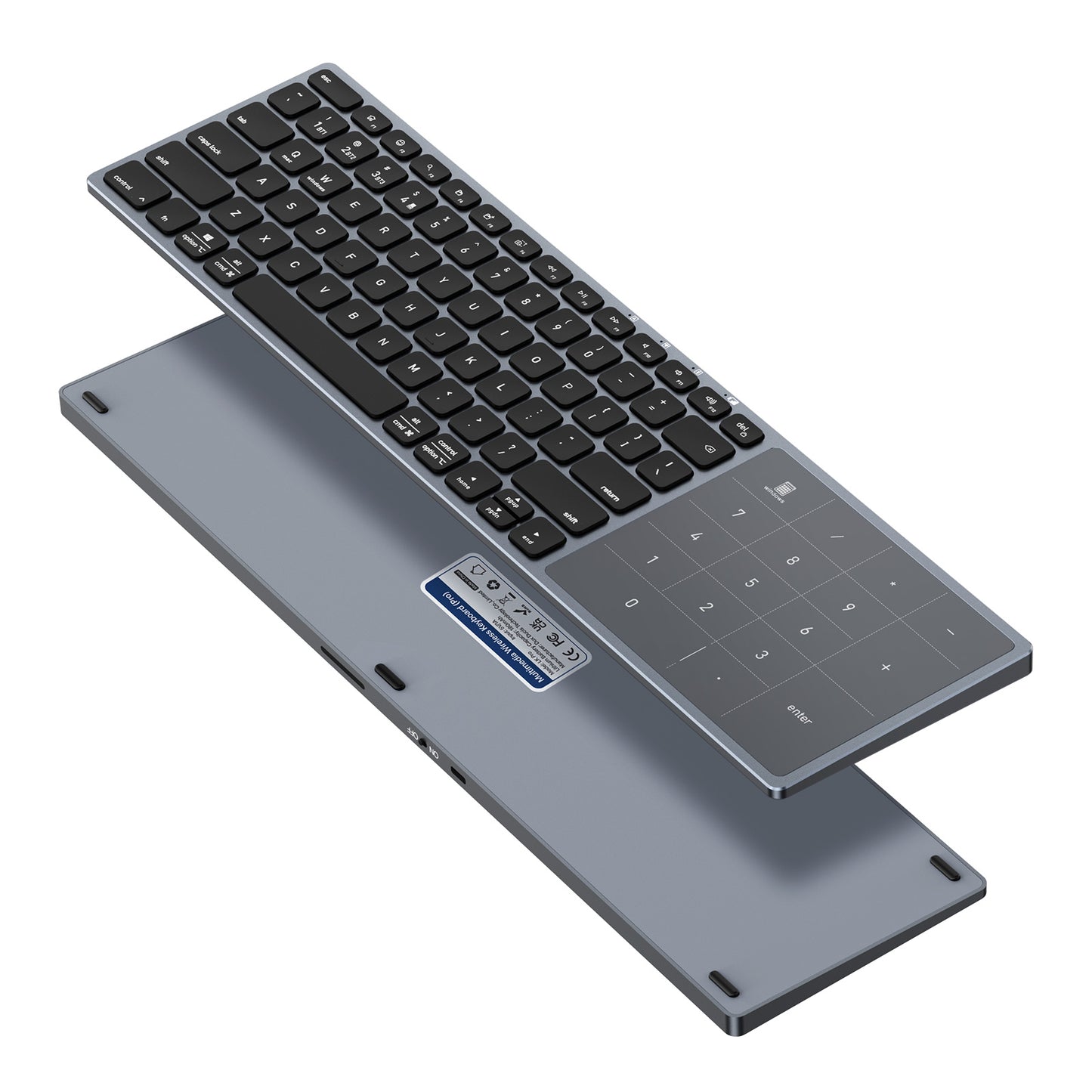 DUX DUCIS Aluminum Alloy Wireless Keyboard With TouchPad LK Pro Series Aluminum Alloy Wireless Keyboard With TouchPad for Laptops/Tablets/Phones