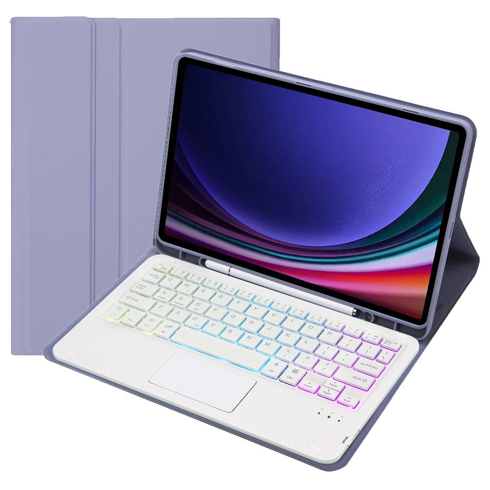 A710B-AS For Samsung Galaxy Tab S10 FE / S9 FE X510 X516 / S9 X710 X716B X718U Bluetooth-Compatible Keyboard Tablet Case
