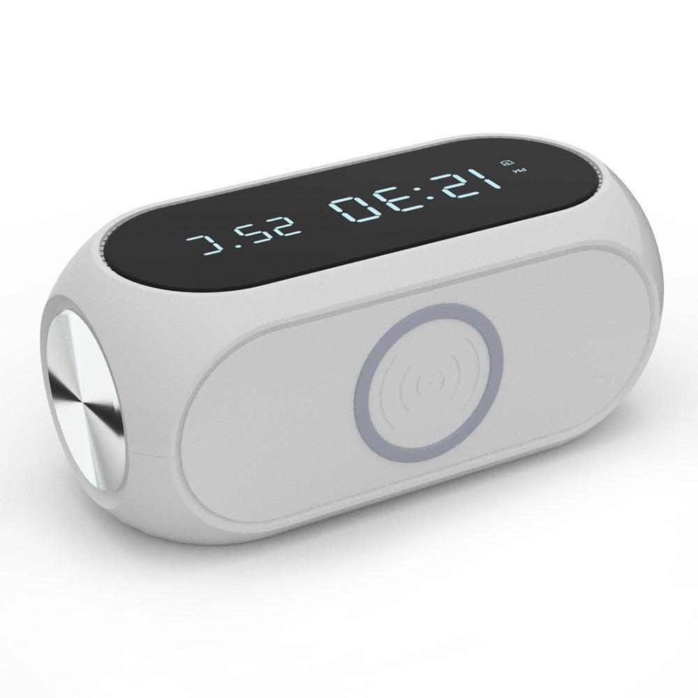 W288 ABS Temperature Date Display Digital Alarm Clock 15W Wireless Charger