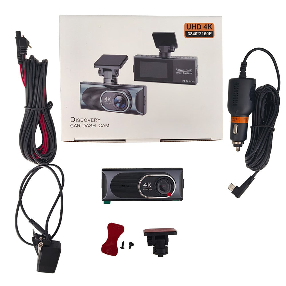 4K Dual-Kamera Dashcam mit 170° Weitwinkel, WiFi, GPS & Nachtsicht
