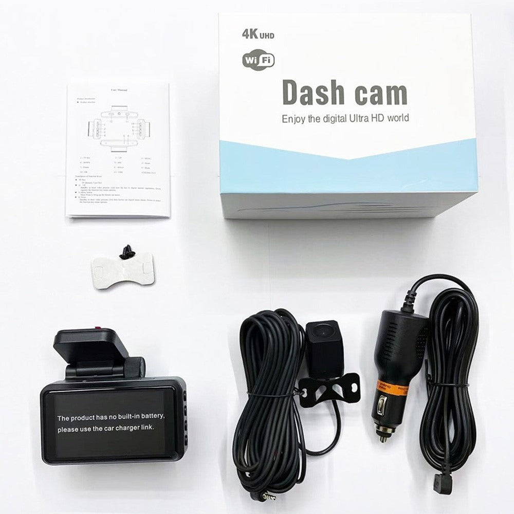 Y06 4K Front + 2K Rückkamera Dashcam mit 3 Zoll IPS, Nachtsicht & Loop-Aufnahme
