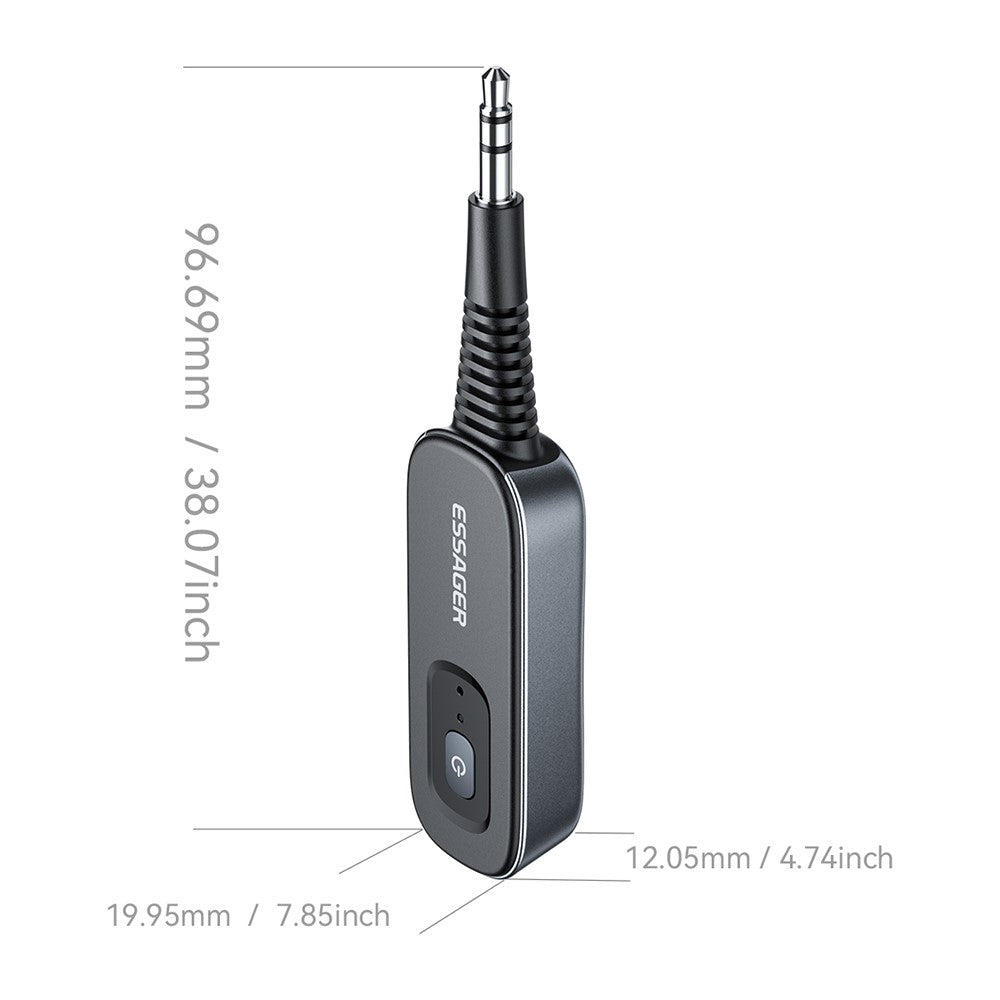 ESSAGER EBT51-LX0G-P Bluetooth 5.1 Audio Transmitter & Receiver | 3.5mm AUX Adapter