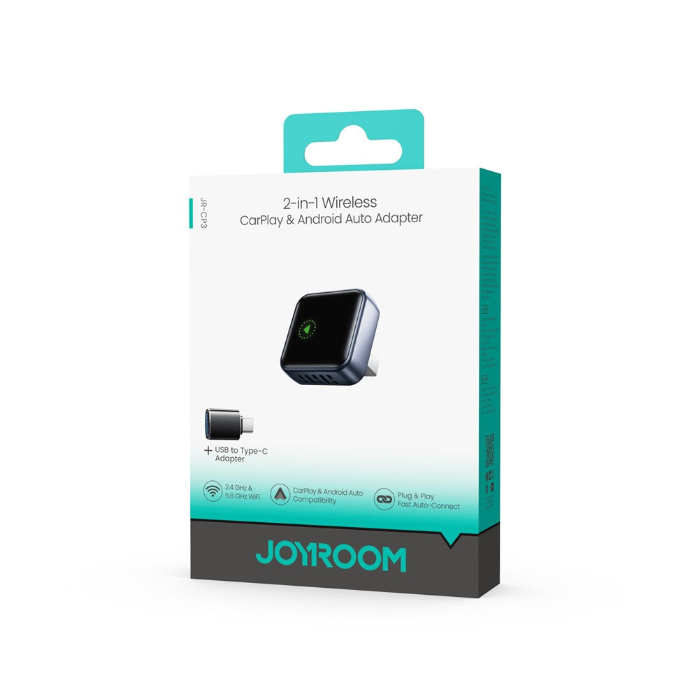 JOYROOM JR-CP3 2-in-1 Wireless CarPlay & Android Auto Adapter – Schnelle Verbindung