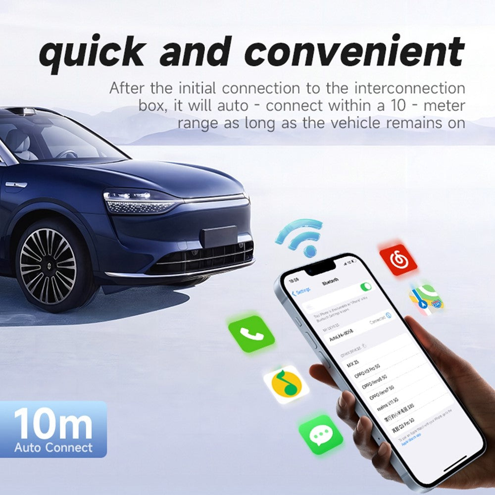 2-in-1 Auto Wireless CarPlay & Android Auto Adapter: Wired Nachrüsten