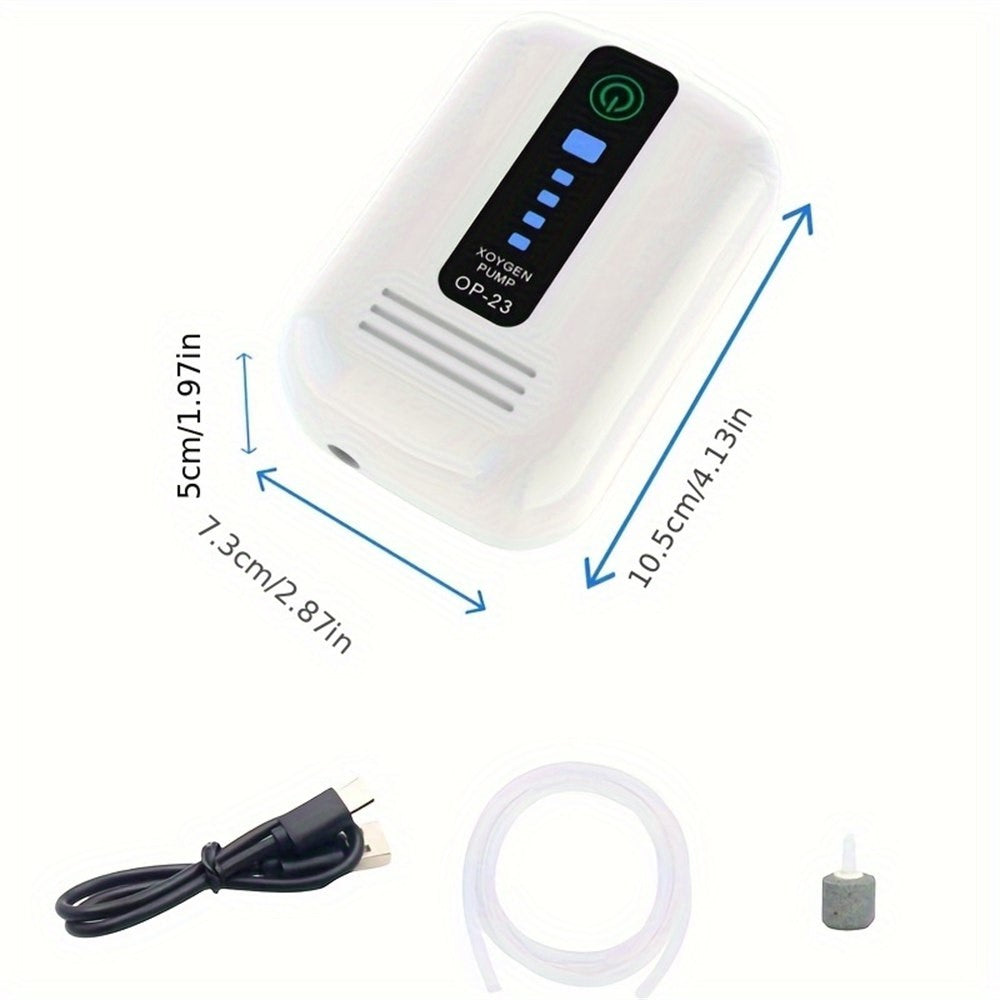 USB Rechargeable Aquarium Air Pump Portable Oxygen Pump Fishing Aerator for Fish Tank Fishing