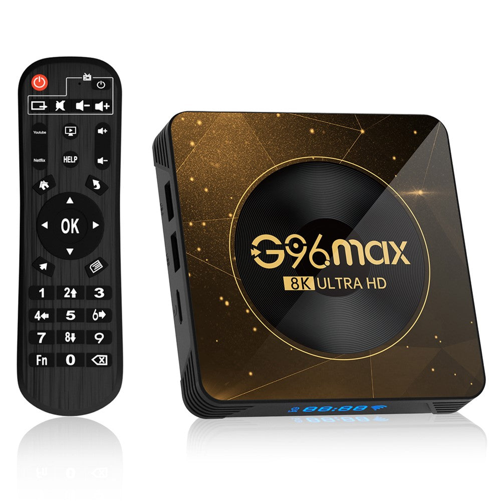G96max Android 13.0 4+32GB 8K Ultra HD Smart TV Box WiFi 6 Bluetooth-compatible Remote Control TV Box (CE Certified)