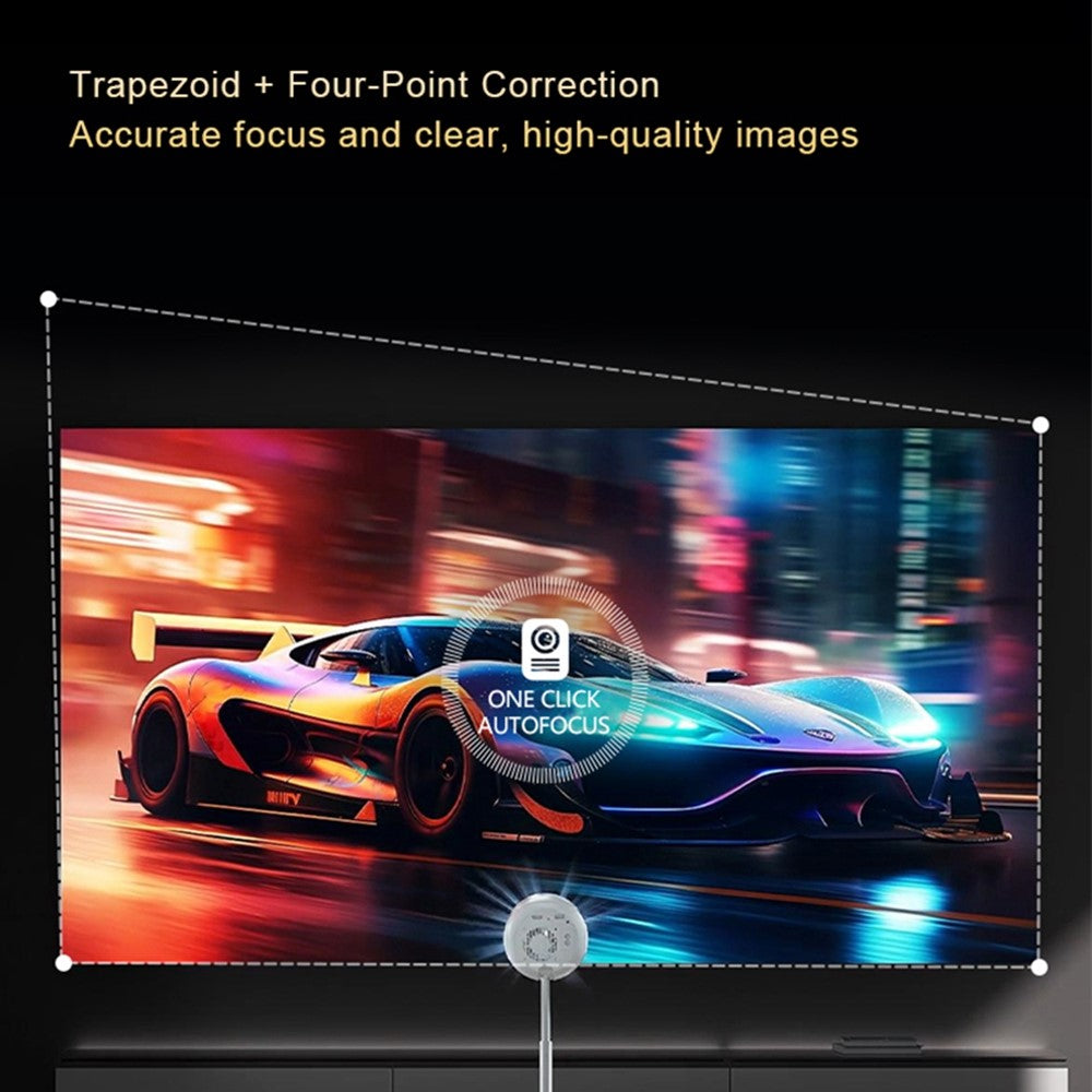 TS-6 1+8G Hidden Retractable Bracket HD Video Mini Projector WiFi Home Theater Projecting Device