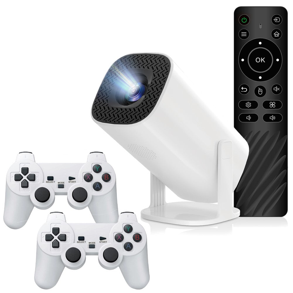 P30MAX Portable Gaming Projector with 2 Controller 720P HD Android 11 36000+ Games Screen Projection Device