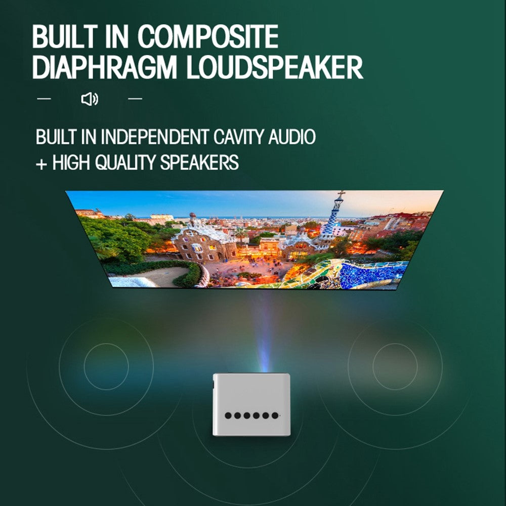 YITAN YT500 24 ANSI Mini Projector Home Theater Projector 100Inch Image Display for Phone, Laptop, Computer