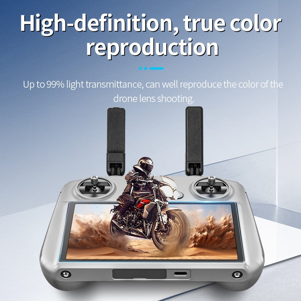 STARTRC 1139983 For DJI RC 2 / RC Remote Controller with Screen HD Tempered Glass Screen Film + Dust Removal Install Tool