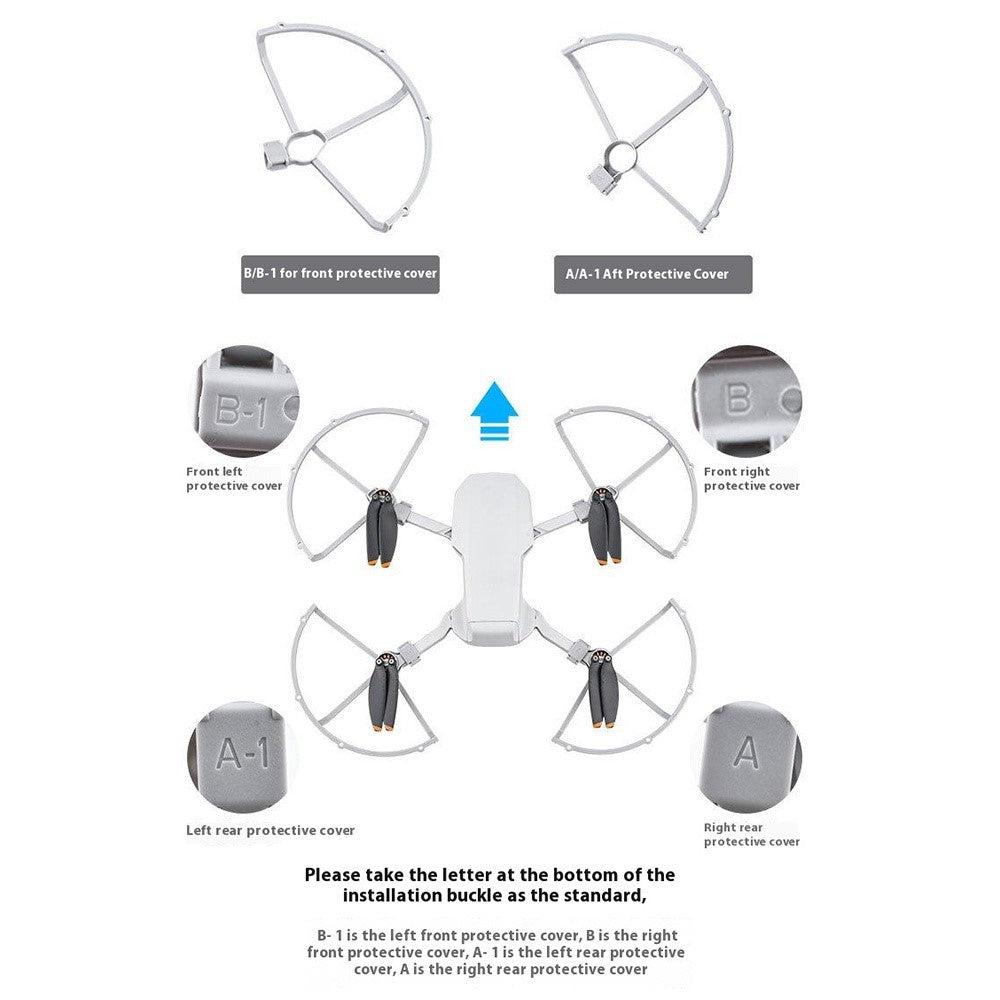 BRDRC For DJI Mini 4K / Mini SE / Mini 2 / Mini 1 Propeller Guard Cover RC Drone Protective Bumper Anti-Collision