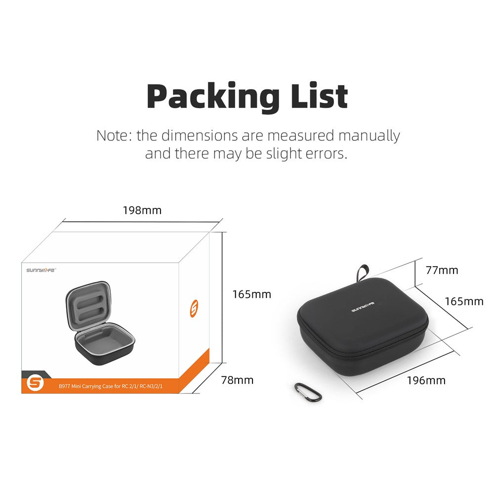 SUNNYLIFE B977 Remote Control Case for DJI RC 2 / RC / RC-N3 / RC-N2 / RC-N1 PU EVA Protective Storage Bag