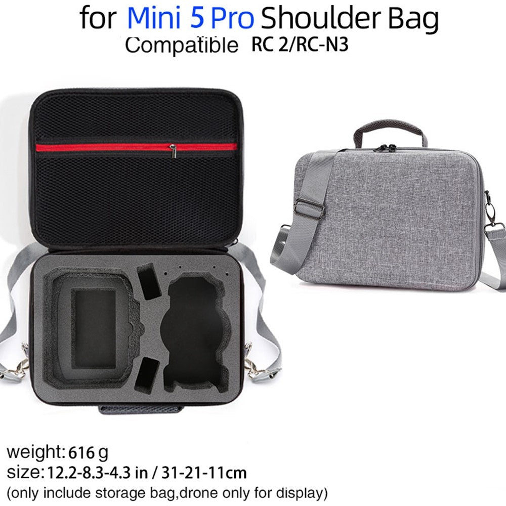For DJI Mini 5 Pro Drone Storage Bag with Shoulder Strap Shockproof EVA Portable Carry Case