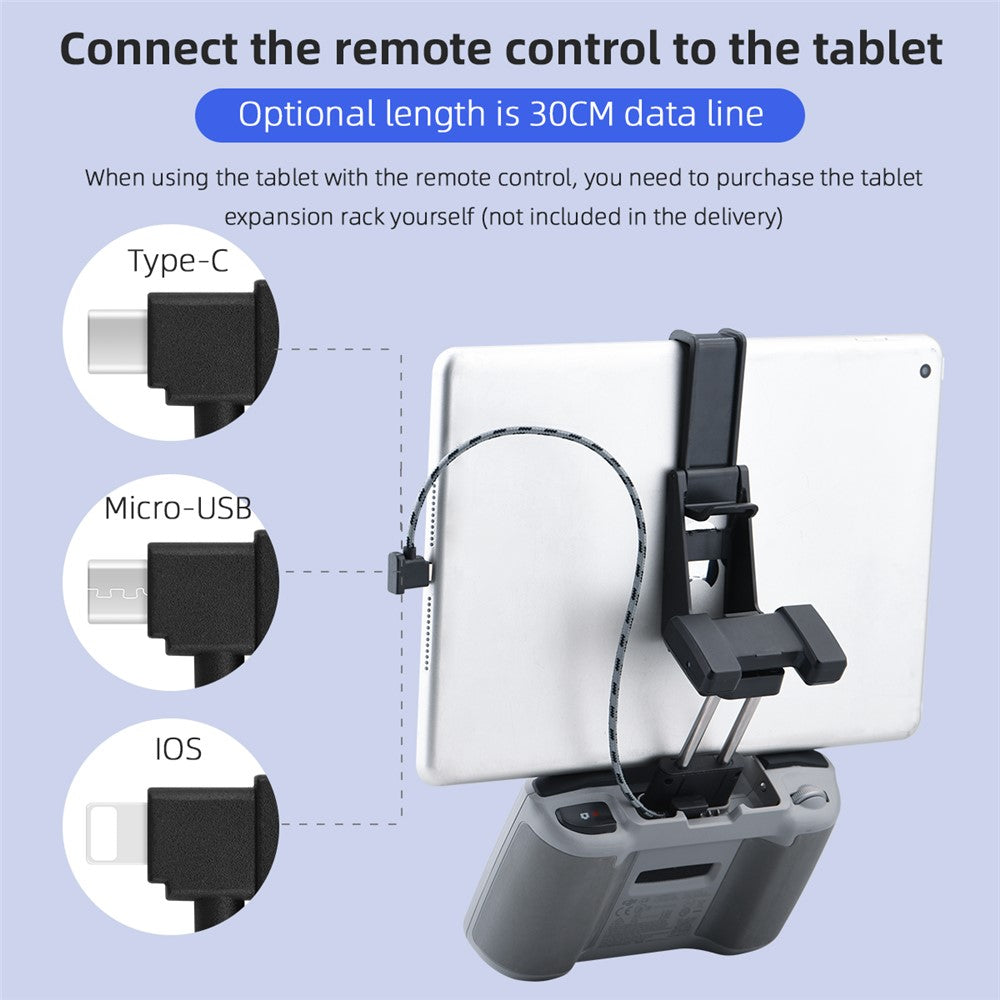 EWB8464 30cm Remote Control Data Connected Cable Cord for DJI Mavic Air 2/Mini 2/Pocket 2/Osmo Pocket
