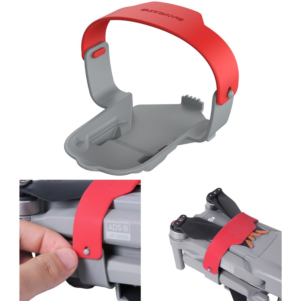 SUNNYLIFE A2S-Q9358 Silicone Propellers Holder Strap for DJI Air 2S/Mavic Air 2 Prop Blade Stabilizer Shockproof Bottom Cover Protector for Drone