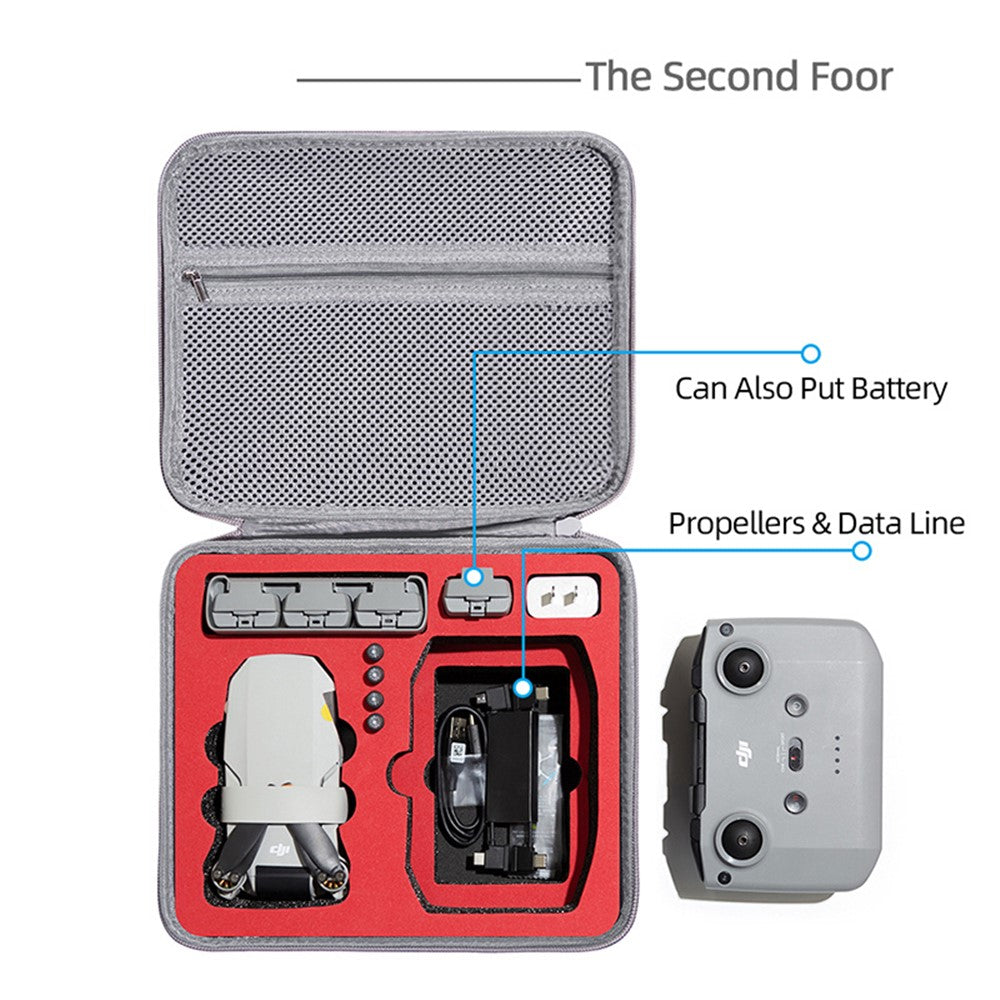 For DJI Mini 2 / Mini 2 SE Combo Drone and Accessories Storage Bag Portable Shockproof Carrying Case Handbag