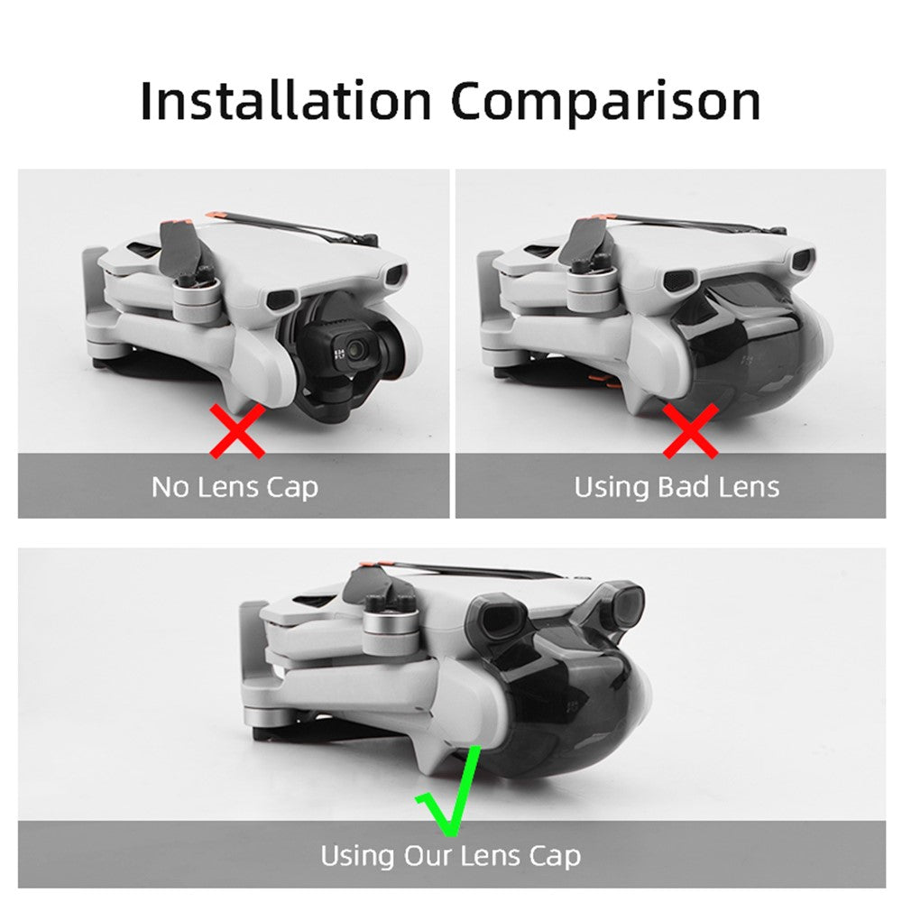 BRDRC Anti-scratch PC Lens Cap Hood for DJI Mini 3 Drone Gimbal Camera Protector Cover