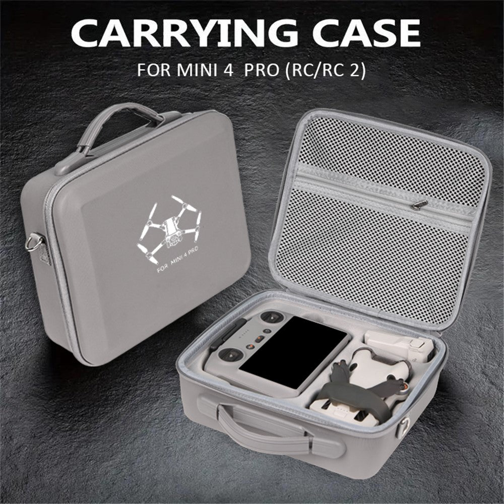 For DJI Mini 4 Pro Drone RC / RC2 Controller EVA Shockproof Carrying Case Crossbody Bag
