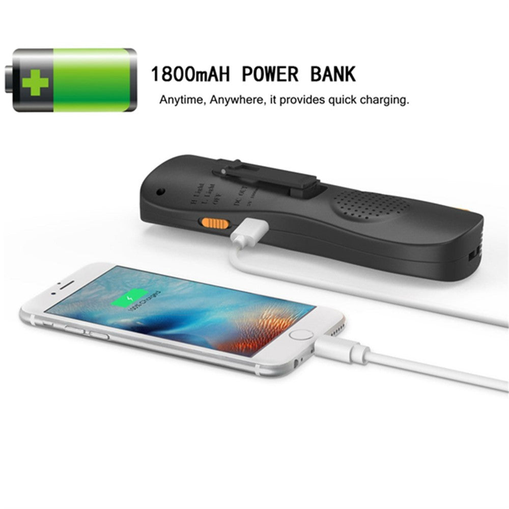 Multifunctional Hand Crank Power Flashlight FM Radio Outdoor Emergency Power Bank