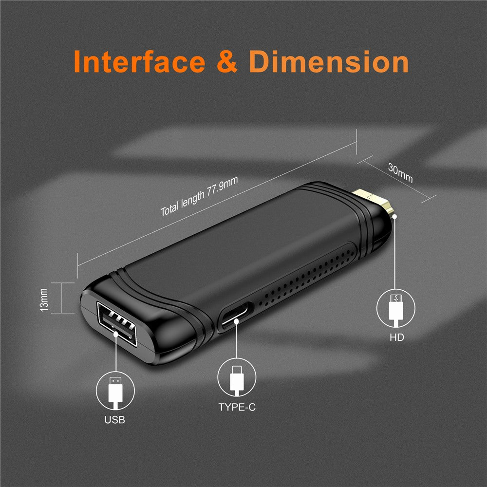 YD925 2+16GB Android Smart TV Stick Quad Core ARM Cortex A53 4K Streaming TV Stick