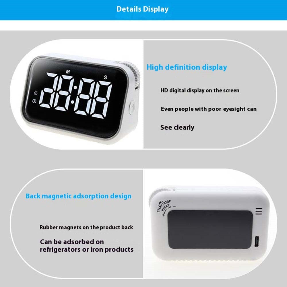 370 Large Screen Digital Clock with Alarm Kitchen Timer Countdown Clock