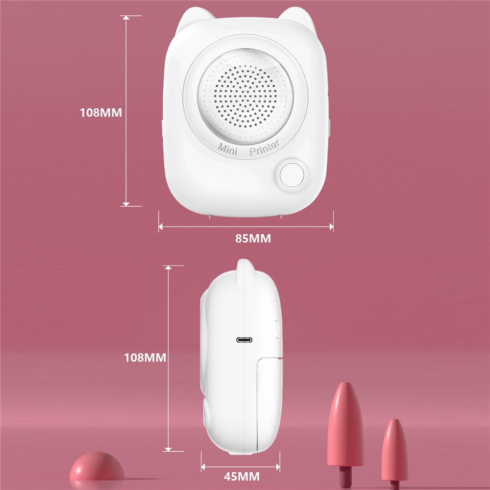 M8 Mini Thermal Printer AI Voice Control Portable Wireless Bluetooth-compatible Printer, Standard Edition