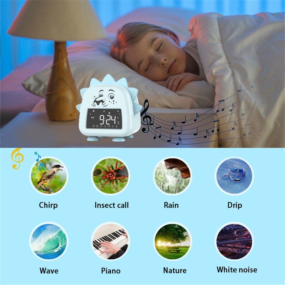 JS2726A Lion-shaped Children's Alarm Clock Multifunction Sleep Training Tool Creative Electronic Clock