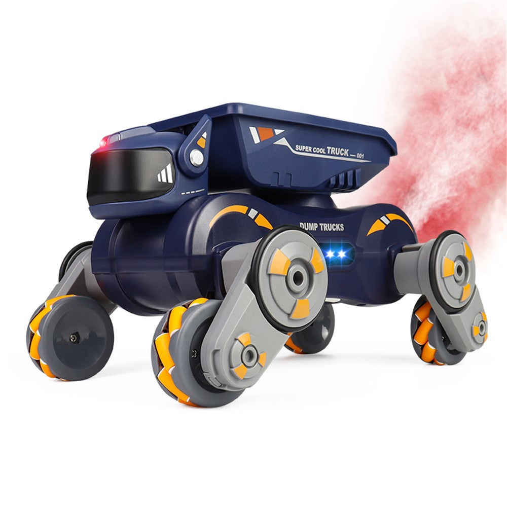 Q187 One-Click Spray RC Car with Light and Music Remote Control Stunt Robot Dog