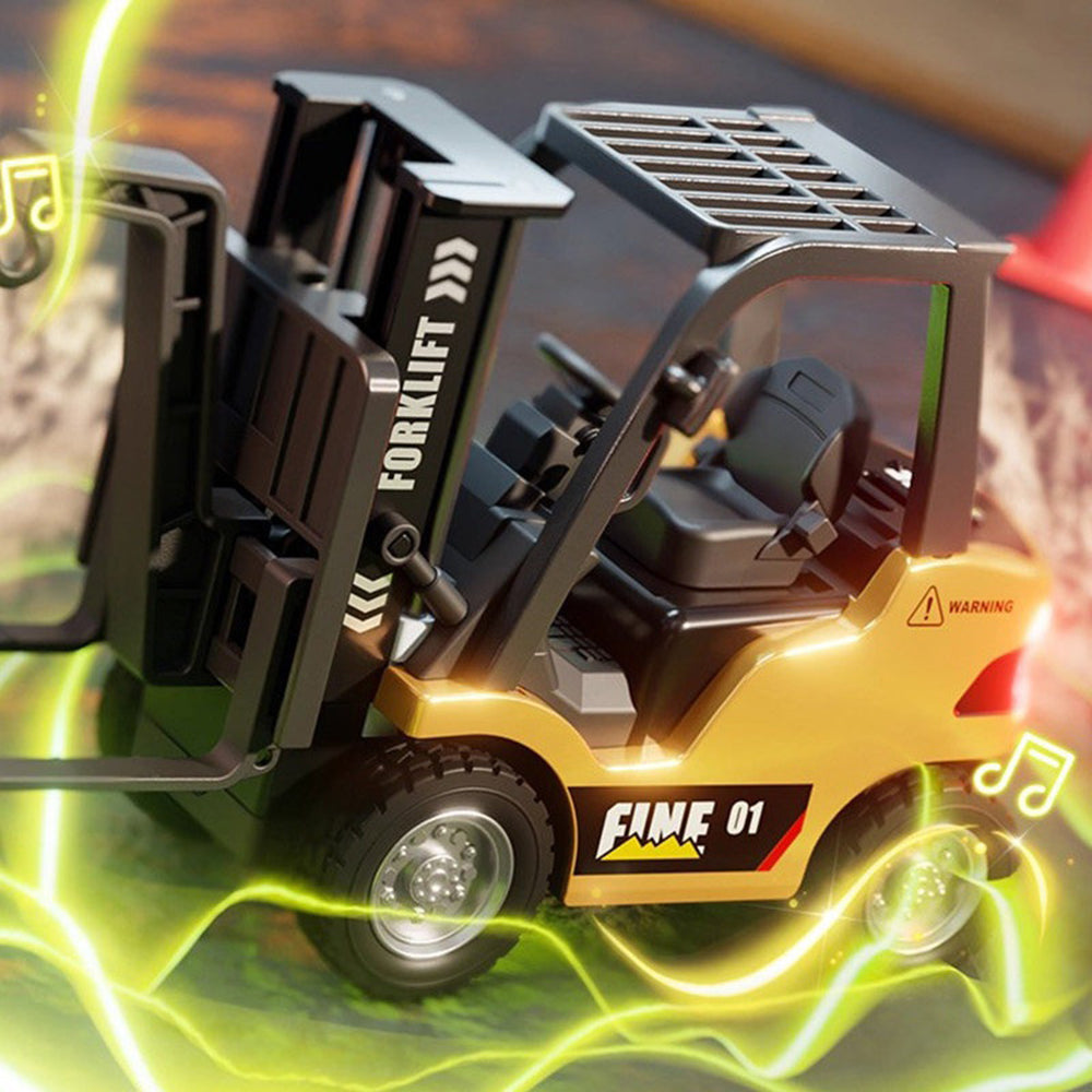 1:64 Mini RC Forklift with Light and Sound Variable Speed Remote Control Forklift Children Toy