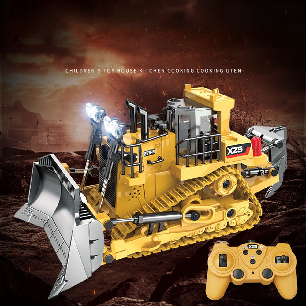 1031 2.4GHz RC Crawler Type Bulldozer Engineering Vehicle Model Remote Control Car with Sound Light Kids Boys Toy