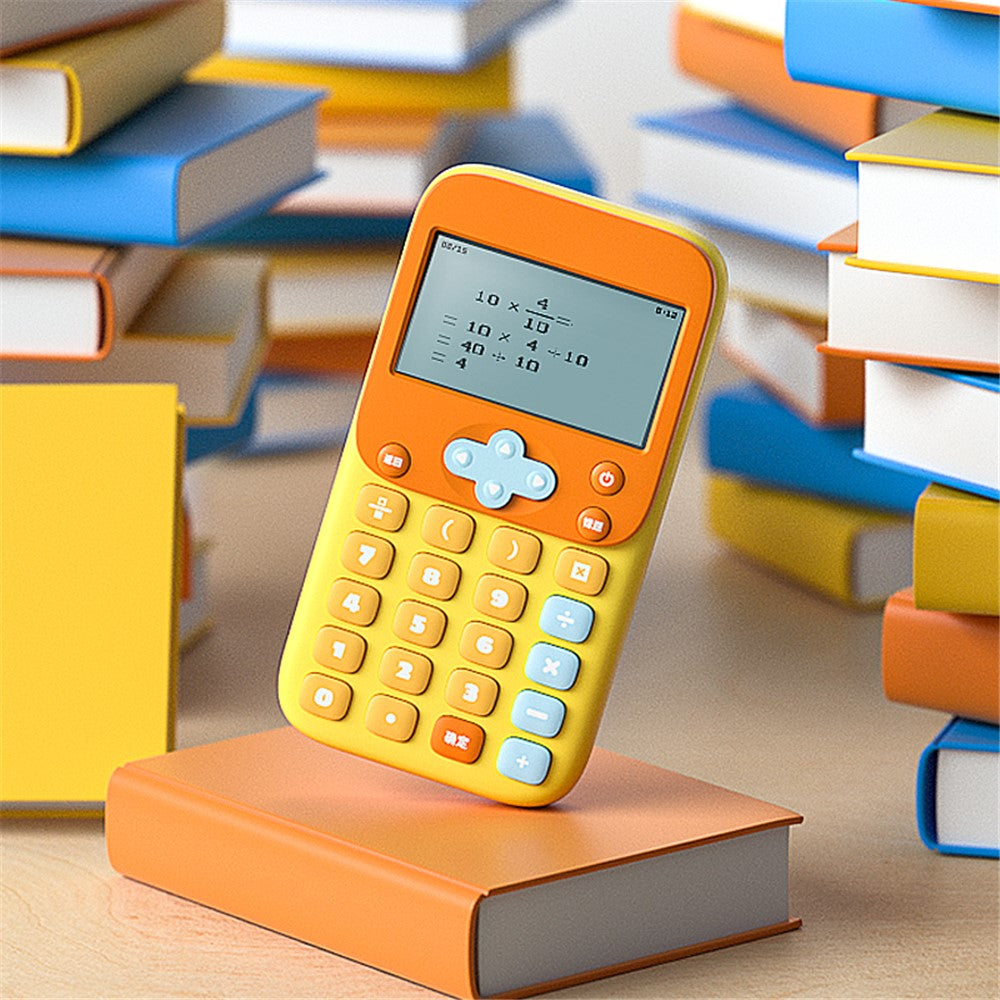 KOOOL K45 II Cartoon Children Math Calculator Learning Machine Mini Math Exercise Pad for Primary / Middle School Students