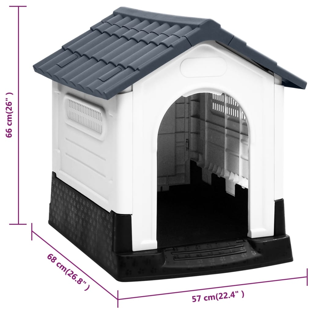 Hundehütte 57X68X66 Cm Polypropylen