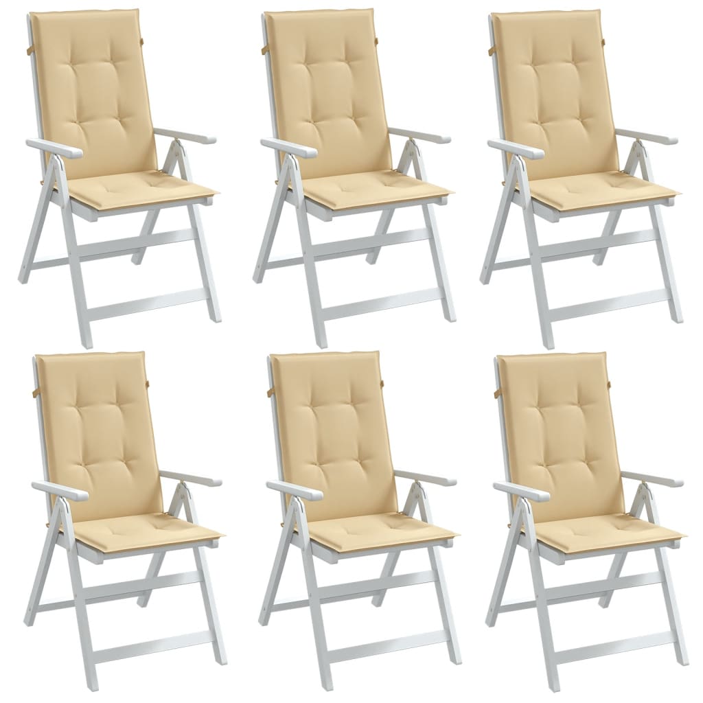 Hochlehner-Auflagen 4 Stk. Melange Beige Stoff Melange-Beige