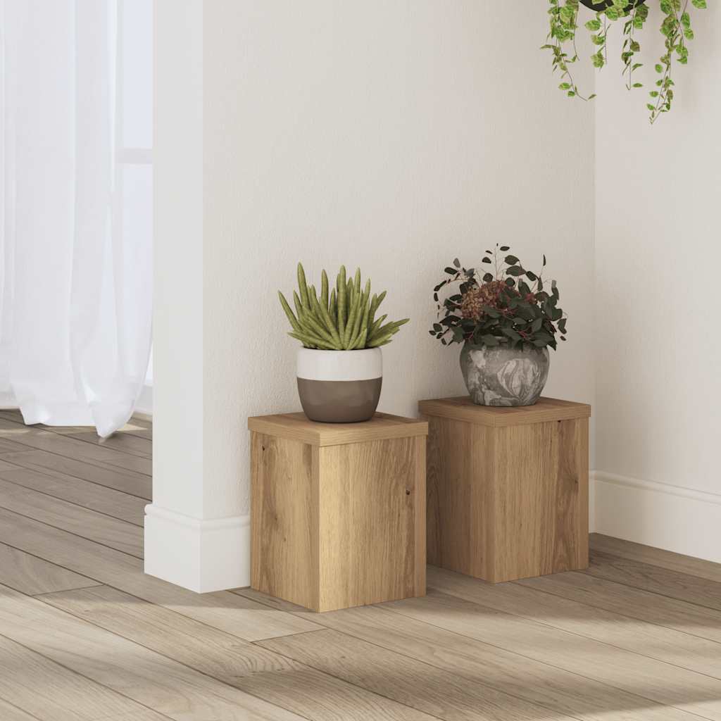 Pflanzenständer 2 Stk. Artisan- Holzwerkstoff Eiche