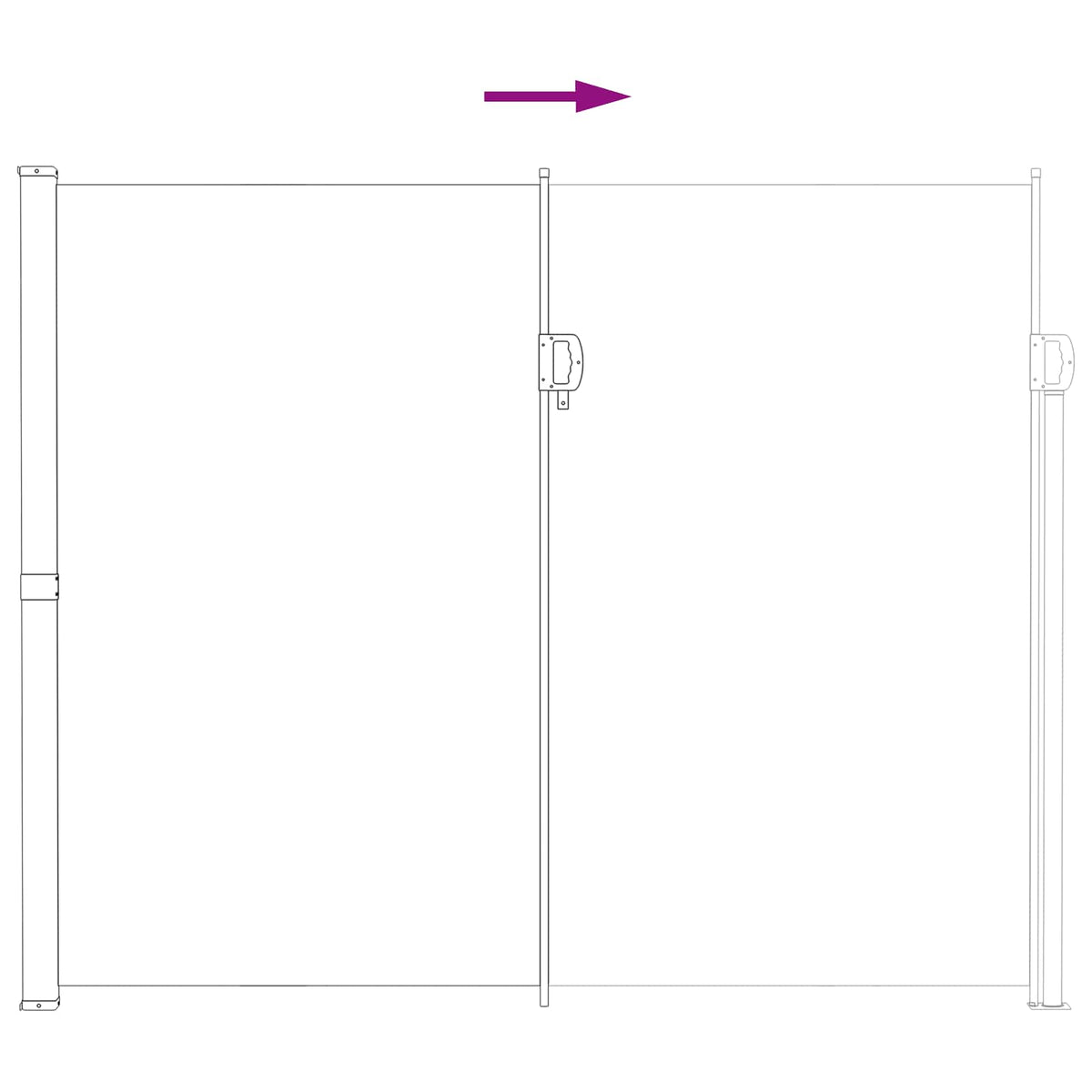 Ausziehbares Seitenmarkise 300 X 200 Cm Polyester Grau
